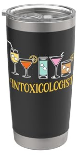 Cocktail Drink Intoxicologist Tapster Bartender Stainless Steel Insulated Tumbler