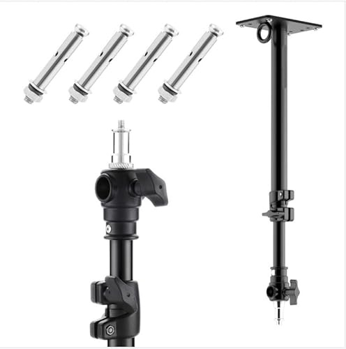 Telescopic Wall Ceiling Light Boom Arm Mount | 1/4, 3/8 Thread, DSLR, Video, Strobe, Flash, Ring Light(L-600D)