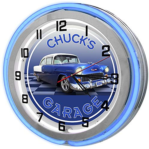 Decorative Concepts Muscle Car 18 Double Neon Customized Garage Clock from Redeye Laserworks