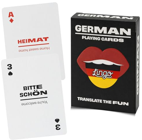 Lingo Playing Cards | Language Learning Game Set | Fun Visual Flashcard Deck to Increase Vocabulary and Pronunciation Skills (German)