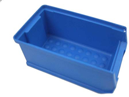 Stapelboxen Sichtlagerboxen Lagerbox Lagerkästen 235x145x125 mm Gr. 3 blau Made in Germany 15 Stück