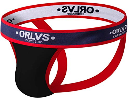 lclvld String Sexy pour Hommes sous-vêtements de Sport Respirant Cordons Jockstrap Strings Slips pour Sports et Loisirs,Noir,S