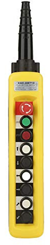 Crane Chain Emergency Stop Controller, Crane Chain Hoist Push Button Switch Lifting Pendant Controller with Emergency Stop