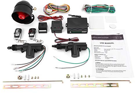 Universal Vehicle Remote Central Lock Keyless Entry System 2 Car Door Remote Central Locking Kit + Anti-theft Alarm Tool Set