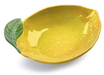 Auntie Morags Lemon Fresh Figural Small Serving Bowl Melamine/Plastic - for Crisps, Nuts & Nibbles