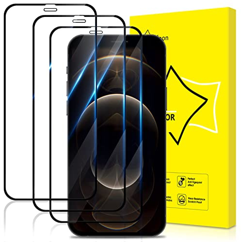 GiiYoon 3 Stück Panzer Schutz Glas für iPhone 12 Pro Max, HD Displayschutzfolie, 9H Härte, Anti- Kratzer, Bläschenfrei, Ultrabeständig