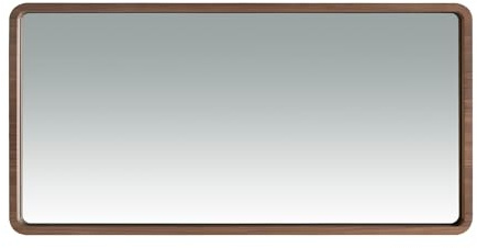 Ángel Cerdá – Espejo Pared Rectangular con Marco de Madera Nogal | Espejo Moderno Grande para Salón, Dormitorio o Entrada | para Decoración Interior, Elegante | 100 x 50 x 7 cm