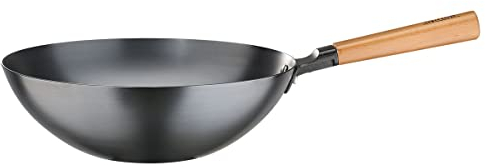 Spring Wokpfanne CANTON, Carbonstahl mit Holzgriff, 30 cm