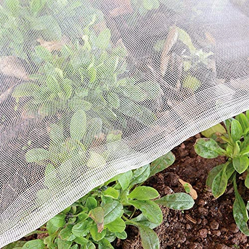 Jardin Filet Anti Insecte Potager: 1.5 x 5 m Maille Fine Protection pour Poireaux Arbre Fruitier Jardinage Voile de Plantes Blanche