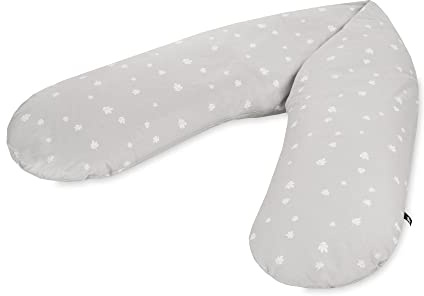Julius Zöllner Classic Stillkissen ca. 190 cm | Füllung 42 Liter EPS-Mikroperlen | Made in Germany | Bezug aus 100% Baumwolle | OEKO-TEX® STANDARD 100 | Dschungelblätter