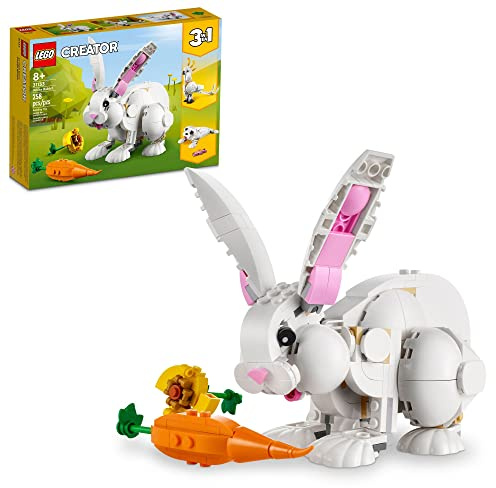 LEGO Creator 31133 3-in-1 Tier-Bausatz, Osterhase, Robbe und Papagei, ideal für Osterkörbe von Kindern ab 8 Jahren