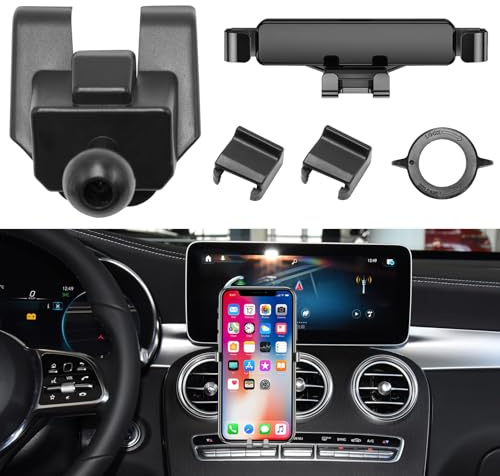TTCR-II Supporto per Telefono Compatibile con Mercedes Benz Classe C GLC | Supporto per Smartphone da Auto Base Regolabile Girevole a 360° Classe C GLC 2015-2018 Accessori per Auto Aggiornamento