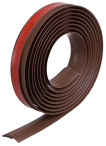 QUARKZMAN Boden Randbeschnitt Streifen Selbstklebend Teppich Fliese Übergang Streifen Randbeschnitt Streifen für Laminat Türkante Höhe Weniger Als 3mm/0.12 Kaffee 9.84ft