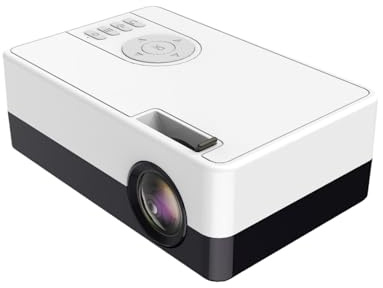 Mini proyector portátil de video-proyector, proyector de teléfono 1080P Full HD, proyector de cine en casa, proyector pequeño compatible con varios periféricos (480P, blanco)