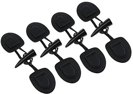 Duiaynke 4 x Kunstleder-Knebelknöpfe, Dufflecoat-Lederknöpfe, Leder-Knebelknopf-Schnalle