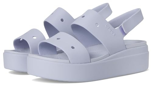 Crocs Dam Brooklyn 4U låga kilar, plattform kil sandaler för kvinnor, Lila måne, 38-39 EU