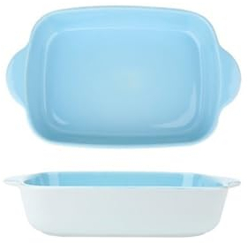 cooking teglia forno Teglia Formaggio Ciotola Di Riso Al Forno Forno Piatto Speciale Ciotola Rettangolare Piatto Di Verdure Piatto Bivalve Piatto Di Ceramica teglie da forno per lasagne(Blue,9inches)