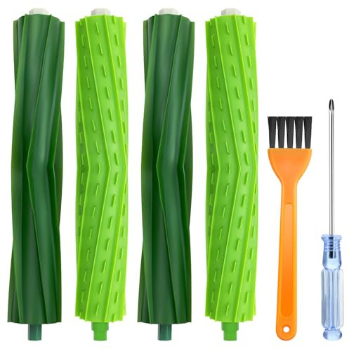 GlasFlength 2 Set Cepillos Goma de Repuesto Compatibles con iRobot Roomba E I J Series, Cepillo Principal para E5 E6 E7 j7 j7+ j7 Plus Aspirador Repuestos de Accesorios para i8 i7+ i6+ i4 i4+ i3 i3+