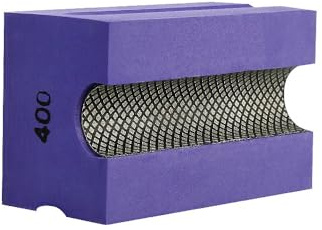 MiJunHD Concave Electroplated Diamond Sanding Block, 400 Grit Curved Polishing Pad for Grinding Trimming Granite Marble Glass Stone Tile Wood (1 Piece)