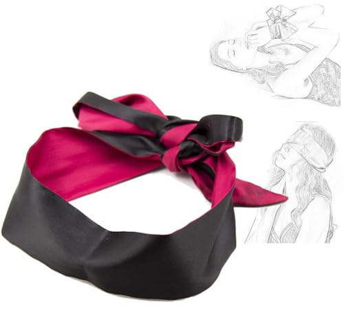 SJSHOPS Satin Augenmaske für Paare, SM Bondage Erotik Maske, Weiche Schlafmaske, Fetisch Sexspielzeug für Frauen und Männer