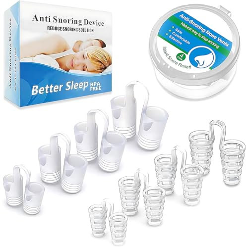 8 pcs Dilatatore Nasale Antirussamento, Clip per Naso Anti Russamento Clip per Naso, Silicone anti russare,soluzione confortevole e professionale per russare Anti Russare