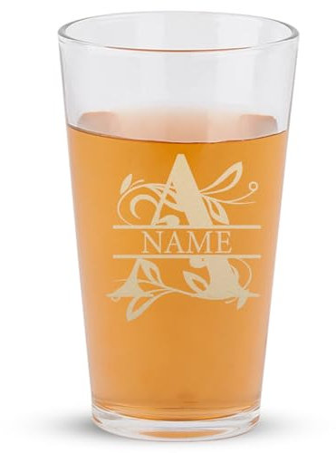 LINMQIU Vaso de Texto Personalizado, Vaso de Pinta con Patrón Personalizado, Vaso Multiusos para Beber de 16 oz, Adecuado para Cenas Familiares, Bares y Fiestas