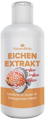 NatureHolic Eichenextrakt | Natürlicher pH Senker für Aquarium Wasser | Für Tropische Fische Garnelen und Pflanzen | Weichwasseraufbereitung gegen hohe Karbonathärte und pH Werte