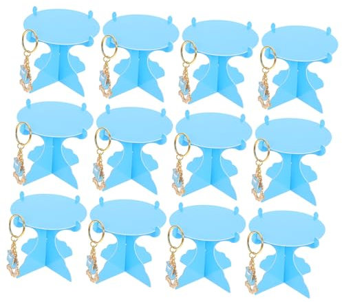 Luxshiny 1set Mini Cupcake Rack e Portachiavi Forma Di Piedino Decorazioni Per Shower Per Festa Di Genere Facile Da Assemblare e Leggero Memorabile Per Ospiti