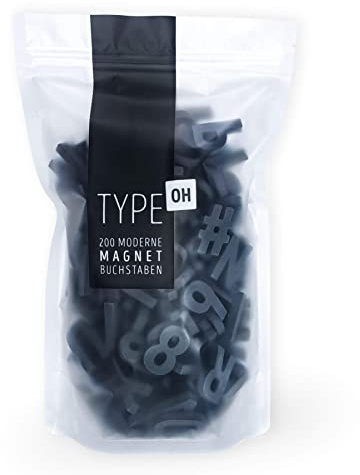 220 Magnetische Buchstaben & Zahlen (Schwarz)