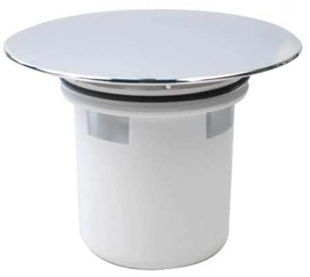 Générique Coperchio per piletta doccia cromato 121 mm, coperchio per piletta doccia in plastica cromata con cestello, mmAccessori da bagno - Coperchio di scarico con cestello