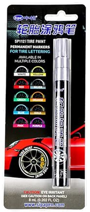 Penna Di Vernice Per Pneumatici - Marcatore Per Pneumatici Per Auto, Penna Di Vernice Automatica Permanente | Applicatore Di Vernice Impermeabile A Punta Fine Con Inchiostro Di Lunga Durata, Penne Per