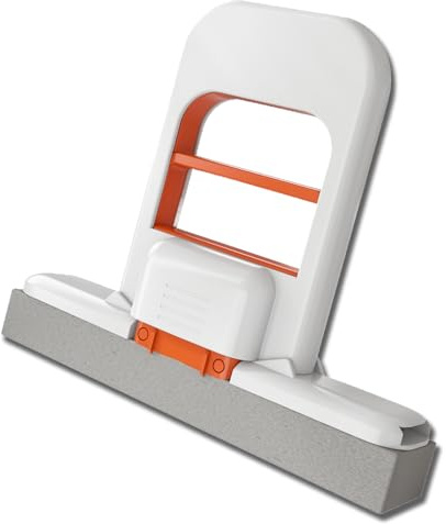 Mini Foldable Desktop Mop,Wet and Dry Use Cleaning System,Mini Mop,for Small Spaces,Bathroom,Kitchen,Desktop,Glass,Living Room,Car (White)