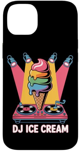 DJ Ice Cream Tocadiscos Helado Cono Carcasa para iPhone 14 Plus