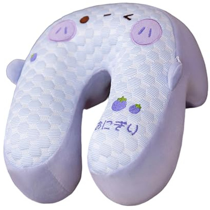 Cuscino da viaggio per il collo con animali del fumetto morbido memory foam cuscini da viaggio per bambini e adulti cuscino infantile