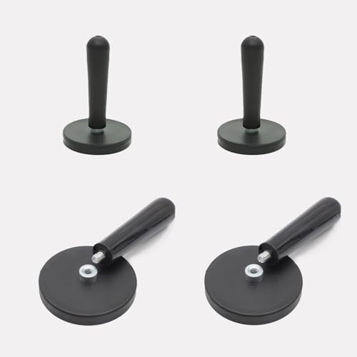 InYoHui 4 Pcs Car Mounting Magnets, Magnetic Holder Wrap Gripper Magnetic Holder Packaging Gripper Adhesive Magnet with Plastic Handle Rubber Coating for Car Wrapping Foiling DIY Film Application