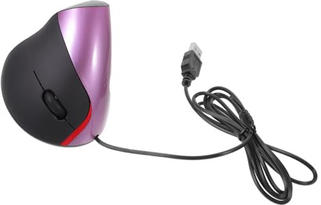 MOLUCKFU Souris Verticale Ergonomique Filaire 5 Boutons en Abs Légère pour Bureau Fatigue du Poignet Adaptée Ordinateur Portable