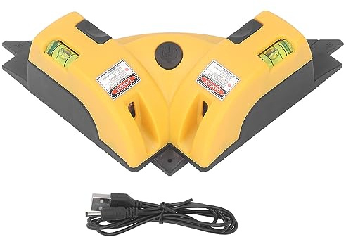 TICFOX Nivel láser de ángulo recto, nivelador láser de 90 grados, nivel láser autonivelante, herramienta de haz transversal de nivel vertical para construcción, colocación de