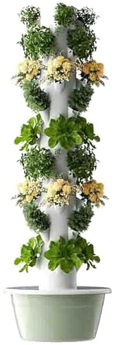 Torre di coltivazione idroponica, sistema di coltivazione indoor, giardino verticale intelligente per verdure a foglia ed erbe, con luce per coltivare ortaggi domestici