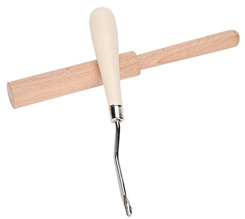 Haofy Ago per Uncinetto per Tappeti Comodo Gancio a Chiusura Piegato per Tessitura di Capelli Regalo Adatto per gli Appassionati di Maglieria