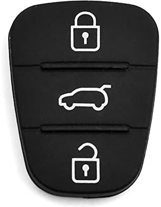 sourcing map Autoschlüssel Gehäuse 3 Tasten Gummi Gehäuse der Fernbedienung Schlüsselhülle Hülle Schlüsselgehäuse für Hyundai