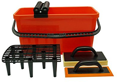 Professional Tiler Tool Set Tiling Kit Grout Sponge Float Bucket Rollers 5440
