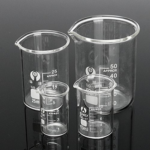EsportsMJJ 4Er Glasbecher 5Ml 10 Ml 25Ml 50Ml Set Volumetrische Laborgläser