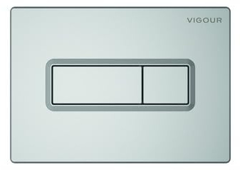 VIS Betätigungsplatte TEES - für WC - 205 x 145 mm - 2-Mengen-Spültechnik - Farbe wählbar (Mattchrome - VIGTEESCM)