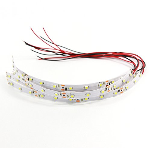 Evemodel DD08WM 5pcs Prewired WARM White Strip Led 3528 SMD LED Light Self-adhesive 12V ~ 18V 20CM for model train layout New