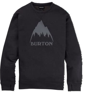 Burton Mens Oak Crew, True Black Heather New, Medium