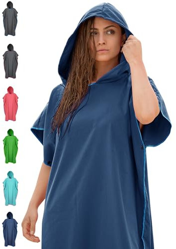 NirvanaShape Handtuch-Poncho für Erwachsene, Umziehhilfe & Handtuch zugleich, Surf-Poncho mit Quick-Dry Funktion, Ideal auf Reisen zum Surfen, Camping, Sauna, Schnorcheln, Strand