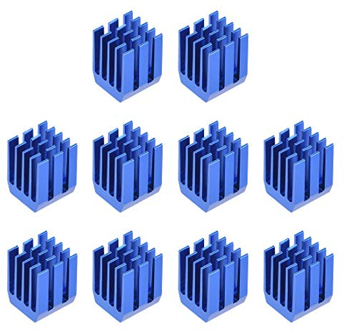 sourcing map Electronic Radiators Heatsink for Stepper Motor,3D Printer 9x9x12mm Blue 10pcs