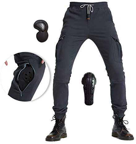 YXYECEIPENO Winddichte und Fleece Motorradhose Herren Motorrad Reithose Winter Plus Samt Dickes warmes Material Abnehmbare Schutzausrüstung Unisex Geeignet für Outdoor Reiten