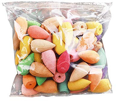 Dongzhi Rückfluss Räucherkegel - 100 Stück Sandelholz Räucherstäbchen - Gemischte Düfte - Entspannung und Stressabbau
