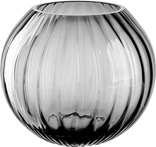 Leonardo Poesia Kugelvase, runde Fischglas-Förmiges Teelicht aus Glas, graues Dekoglas, 17,5 x 20 x 20 cm, 1,29 kg, 3 l, 038941
